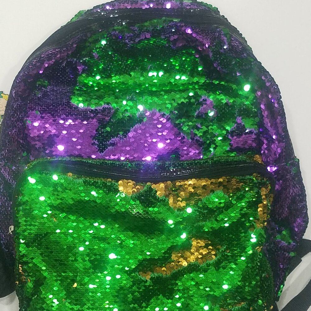 Mardi Gras Adult Backpack Purple Green Gold 💜💚💛